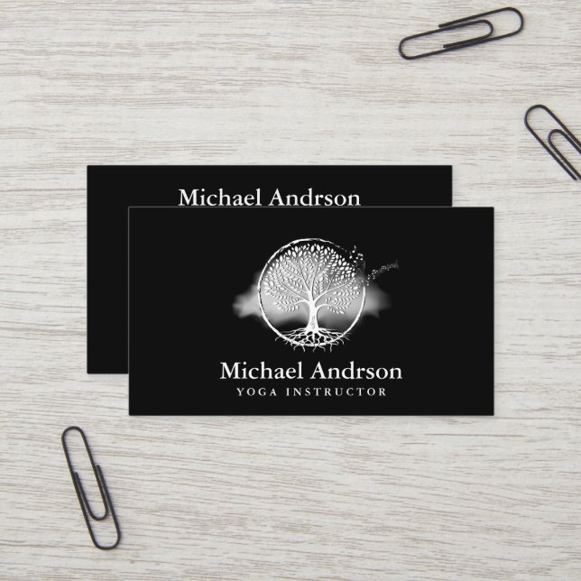 Carte De Visite Instructeur de yoga (Devant/Arrière en situation)