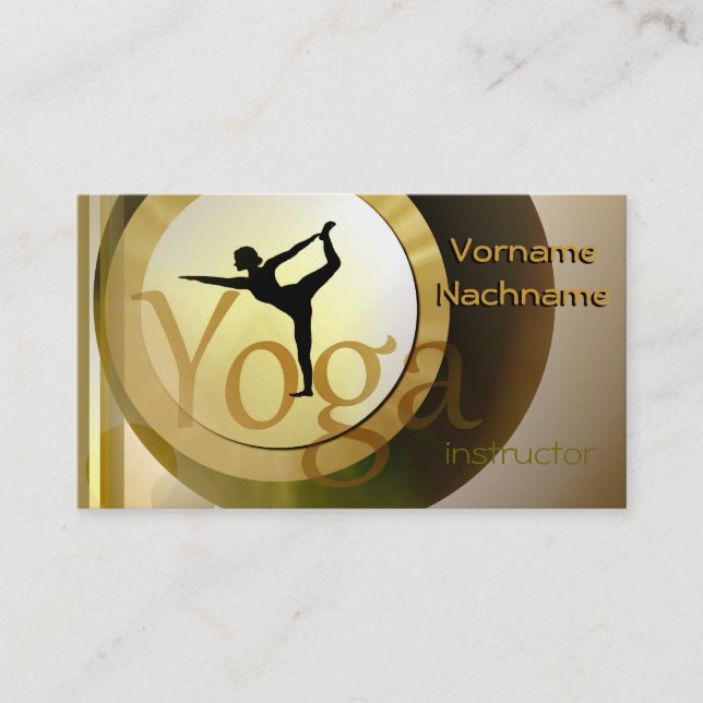 Carte De Visite Instructeur de yoga (Devant)