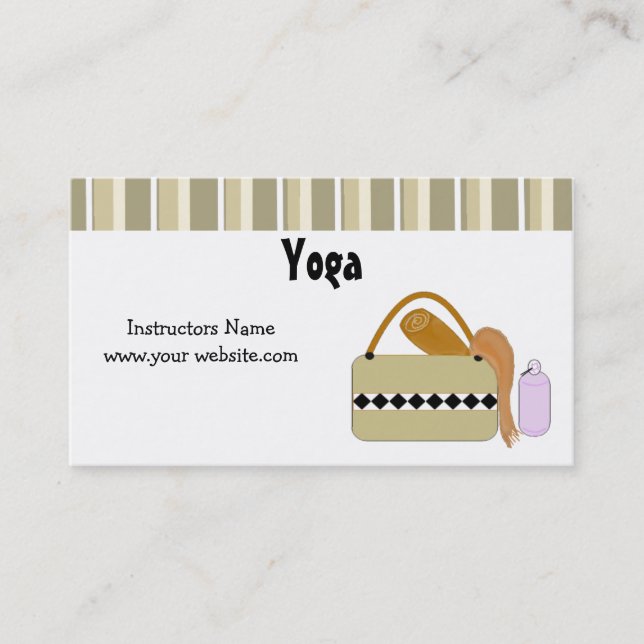 Carte De Visite Instructeur de yoga (Devant)