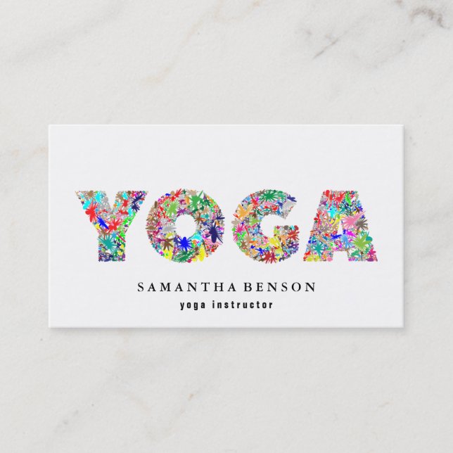 Carte De Visite Instructeur de yoga (Devant)