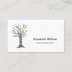 Carte De Visite Instructeur de Yoga Arc-en-ciel
