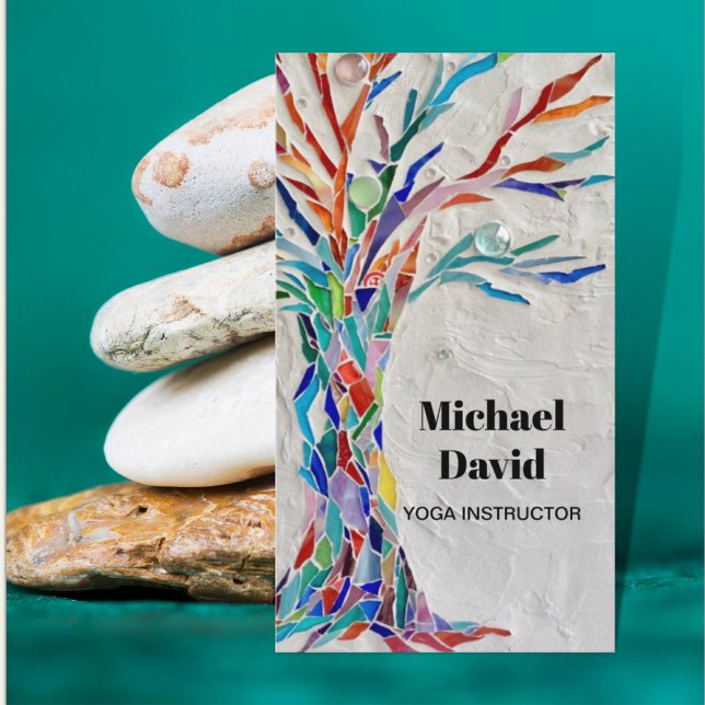 Carte De Visite Instructeur de Yoga Arc-en-ciel (Créateur téléchargé)