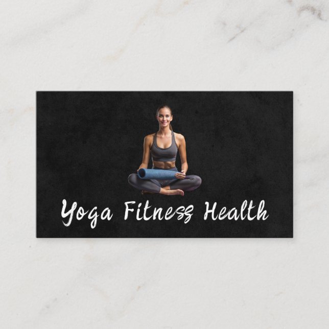 Carte De Visite Instructeur de Yoga avec Mat | Moderne (Devant)
