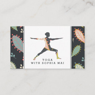 Carte De Visite Instructeur de Yoga Boho moderne tendance