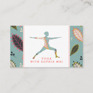 Carte De Visite Instructeur de Yoga Boho moderne tendance