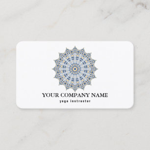CARTE DE VISITE INSTRUCTEUR DE YOGA CUSTOMISÉ PAR LOGO DE MANDALA