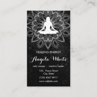 Carte De Visite Instructeur de Yoga de guérisseur principal Reiki