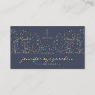 Carte De Visite Instructeur de Yoga de marine namaste entraîneur d