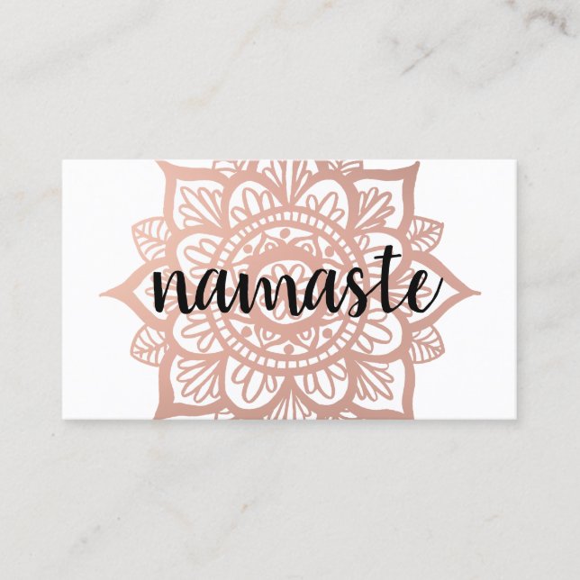 Carte De Visite Instructeur de Yoga de Namaste moderne (Devant)