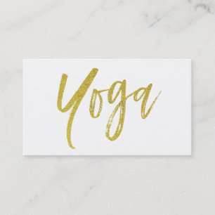 Carte De Visite *~* Instructeur de Yoga Enseignant Gold Blanc Mode