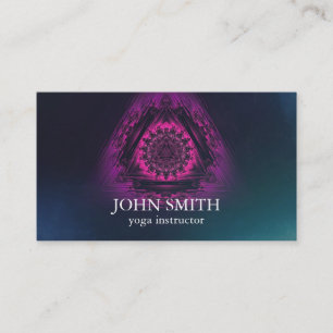Carte De Visite Instructeur de Yoga Mandala Lotus minimaliste mode