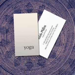 Carte De Visite Instructeur de Yoga minuscule à l'élégance Faux