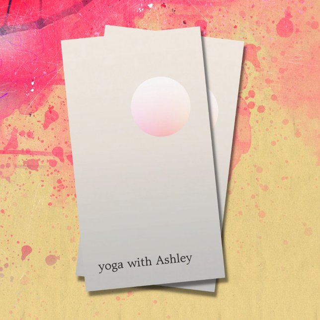 Carte De Visite Instructeur de Yoga Pastel Simple Moderne (Créateur téléchargé)