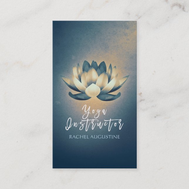 Carte De Visite Instructeur de Yoga pour Lotus et Symbole OM (Devant)