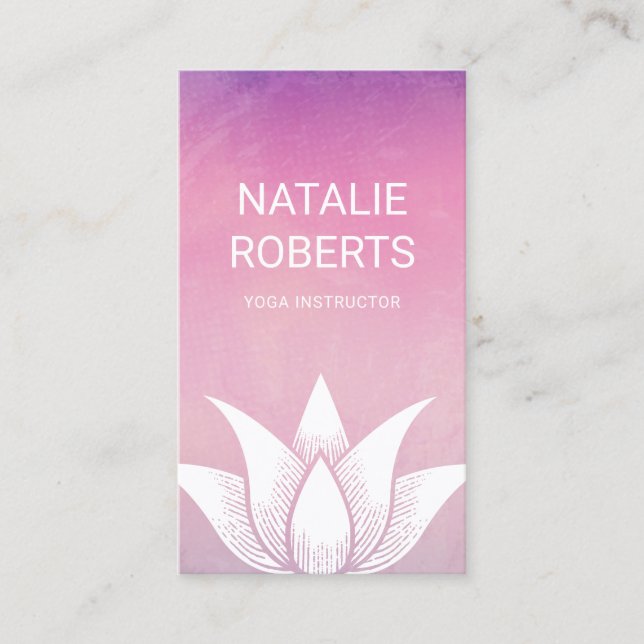 Carte De Visite Instructeur de yoga Thérapeutique de la floraison  (Devant)