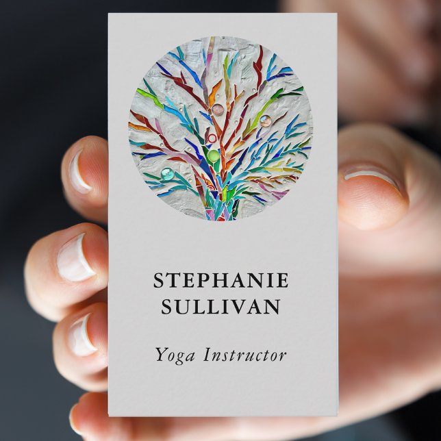 Carte De Visite Instructeur de Yoga Tree of Life (Créateur téléchargé)