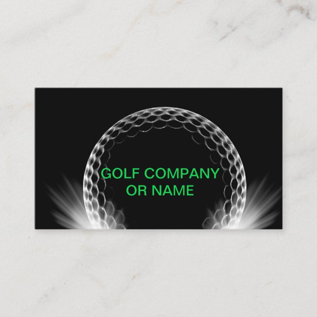 Carte De Visite Instructeur d'entraîneur de thème de golf (Devant)
