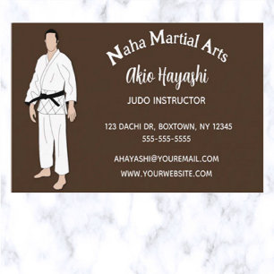 Carte De Visite Instructeur Judo d'arts martiaux modifiable