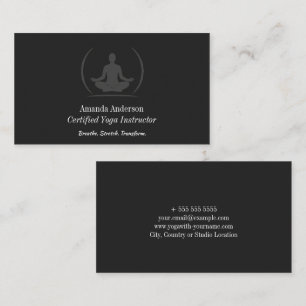 Carte De Visite Instructeur minimaliste de Yoga Design propre et é