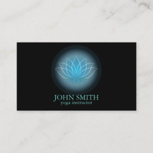 Carte De Visite Instructeur minimaliste Lotus Yoga