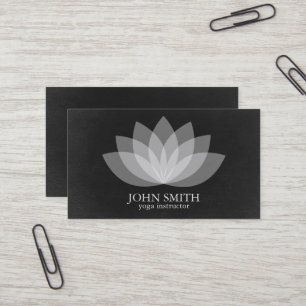 Carte De Visite Instructeur minimaliste Lotus Yoga