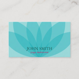 Carte De Visite Instructeur minimaliste moderne de Yoga Lotus blan