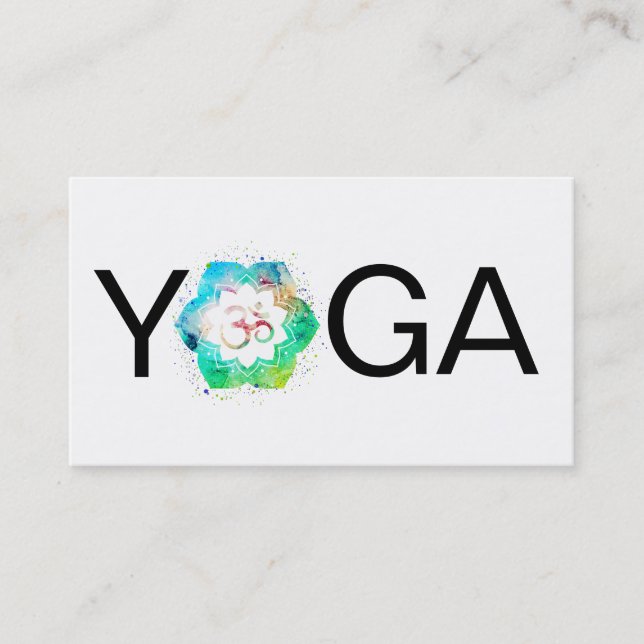 Carte De Visite Instructeur OM Aum de professeur de Lotus de (Devant)