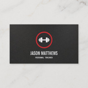 Carte De Visite Instructeur personnel Dumbbell Logo Fitness Instru
