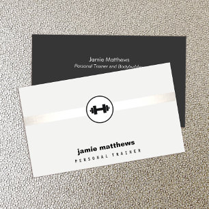 Carte De Visite Instructeur personnel Dumbbell Logo Fitness Instru