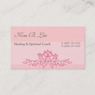 Carte De Visite Instructeur rose de yoga de fleur de Lotus