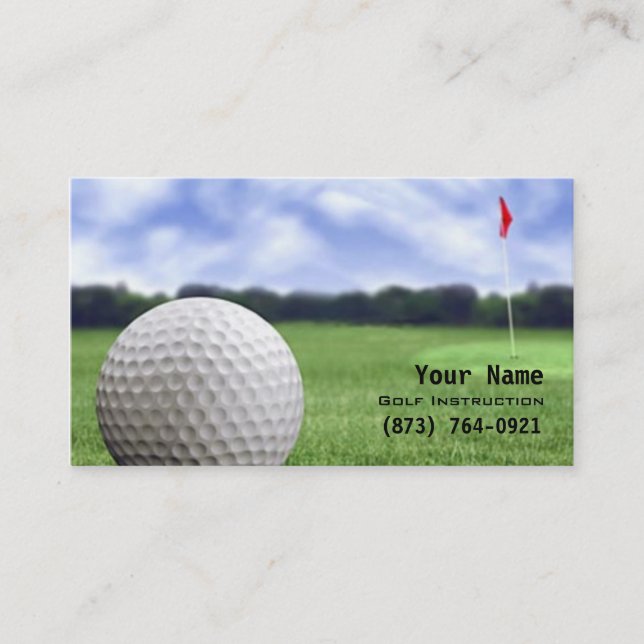 Carte De Visite Instruction de golf (Devant)