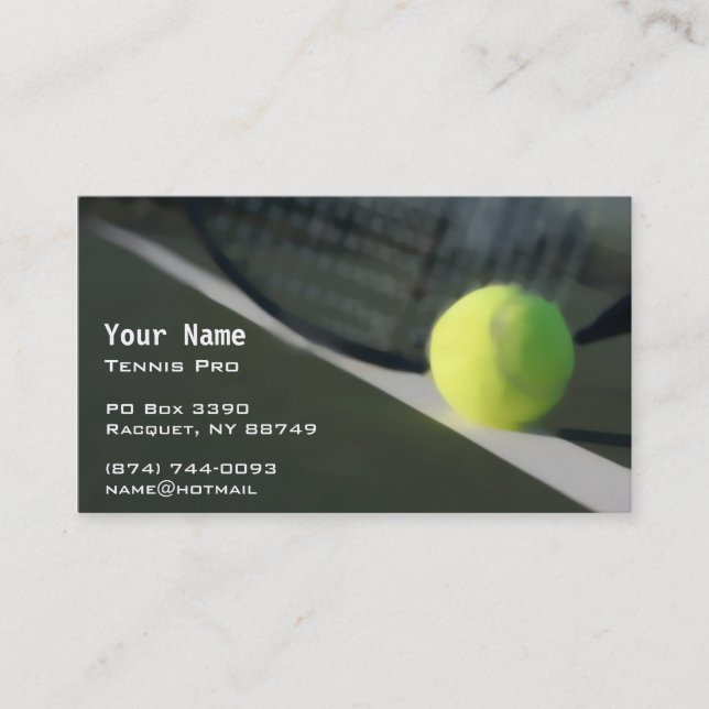 Carte De Visite Instruction de tennis (Devant)