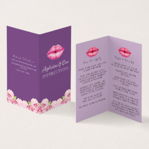 Carte De Visite Instructions d'application de Lipsense