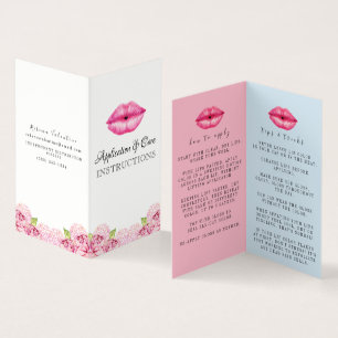 Carte De Visite Instructions d'application de Lipsense