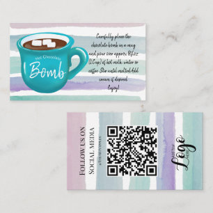 Carte De Visite instructions de la bombe chocolat chaud demande d'