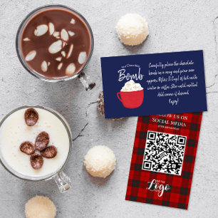 Carte De Visite instructions de la bombe chocolat chaud demande d'