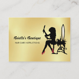 Carte De Visite Instructions de soins capillaires fascinantes de