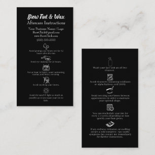 Carte De Visite Instructions de soins postérieurs à la broche et à