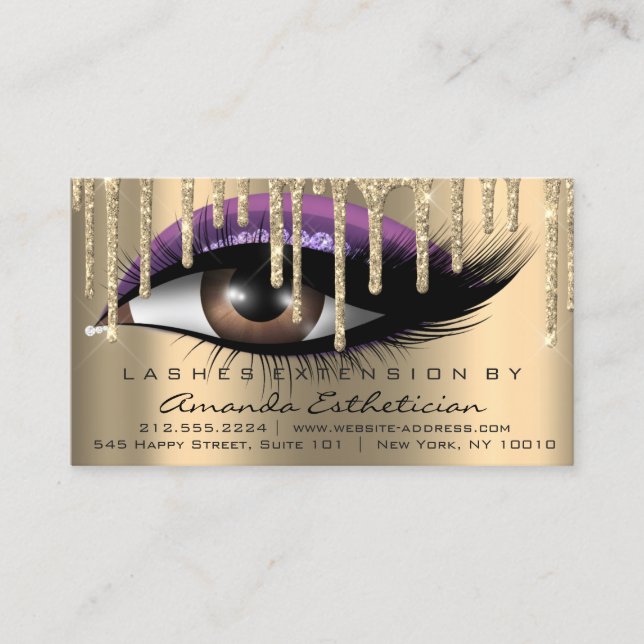 Carte De Visite Instructions de soins postérieurs Eyelash Extensio (Devant)