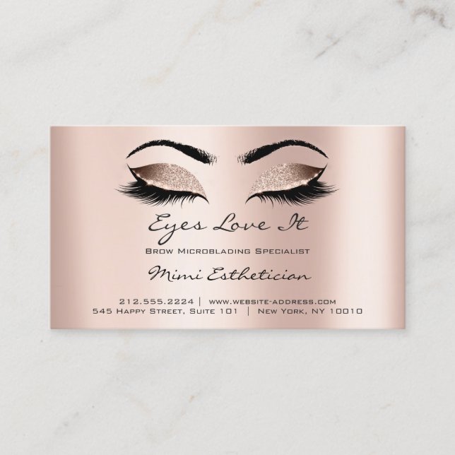Carte De Visite Instructions de soins postérieurs Lashes Extension (Devant)