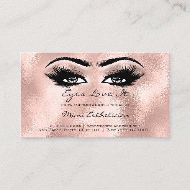 Carte De Visite Instructions de soins postérieurs Lashes Extension (Devant)