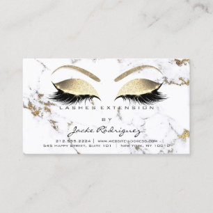 Carte De Visite Instructions de soins postérieurs Lashes Marble Ey