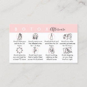 Carte De Visite Instructions de suivi après Botox