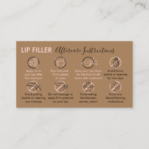 Carte De Visite Instructions de suivi après injection de produit d