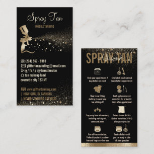 Carte De Visite Instructions de suivi après un bronzage en spray