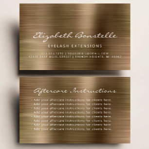 Carte De Visite Instructions de suivi des extensions de cils en mé