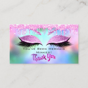 Carte De Visite Instructions de suivi Eyelash Merci Holographie