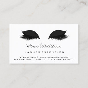 Carte De Visite Instructions de suivi Lash Extension Black Gold