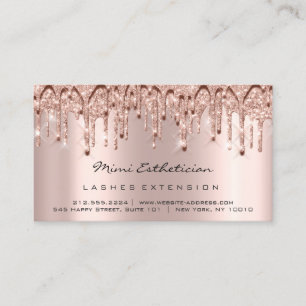 Carte De Visite Instructions de suivi Lash Rose Gold Drivers 3D
