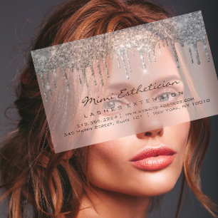 Carte De Visite Instructions de suivi Lash Rose Gold Drives Grey B